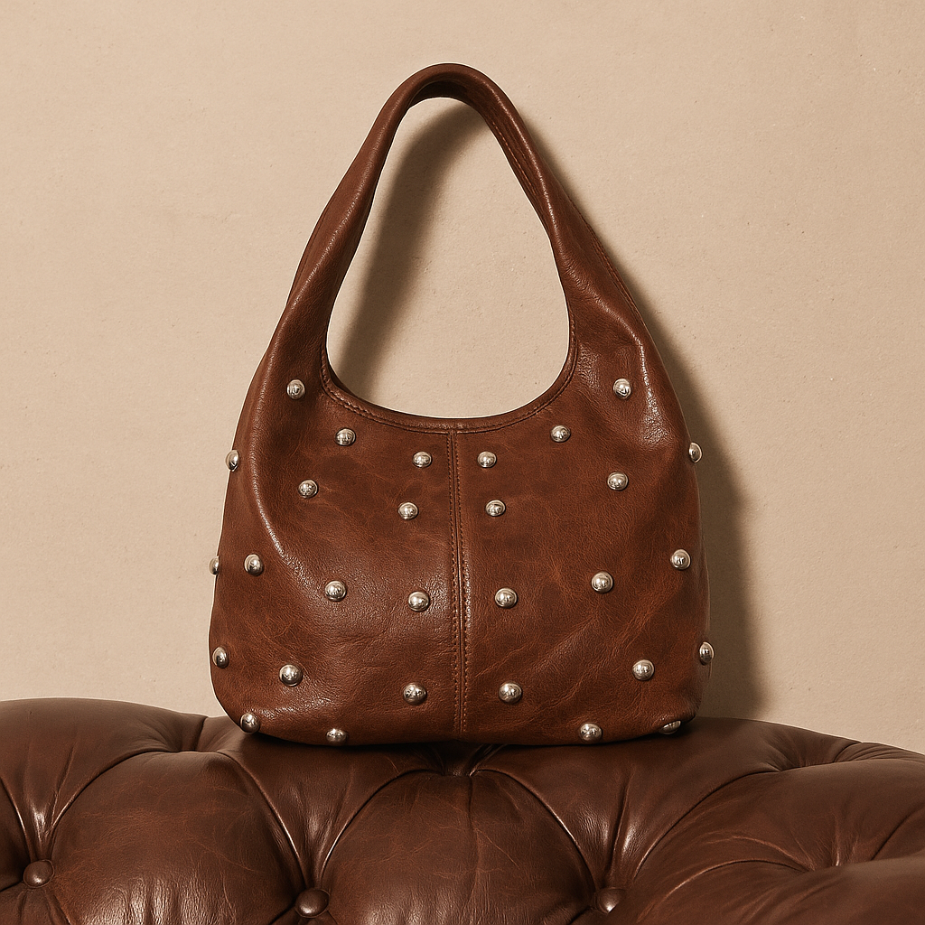 Bolso saco tachuelas piel – MUI COOL