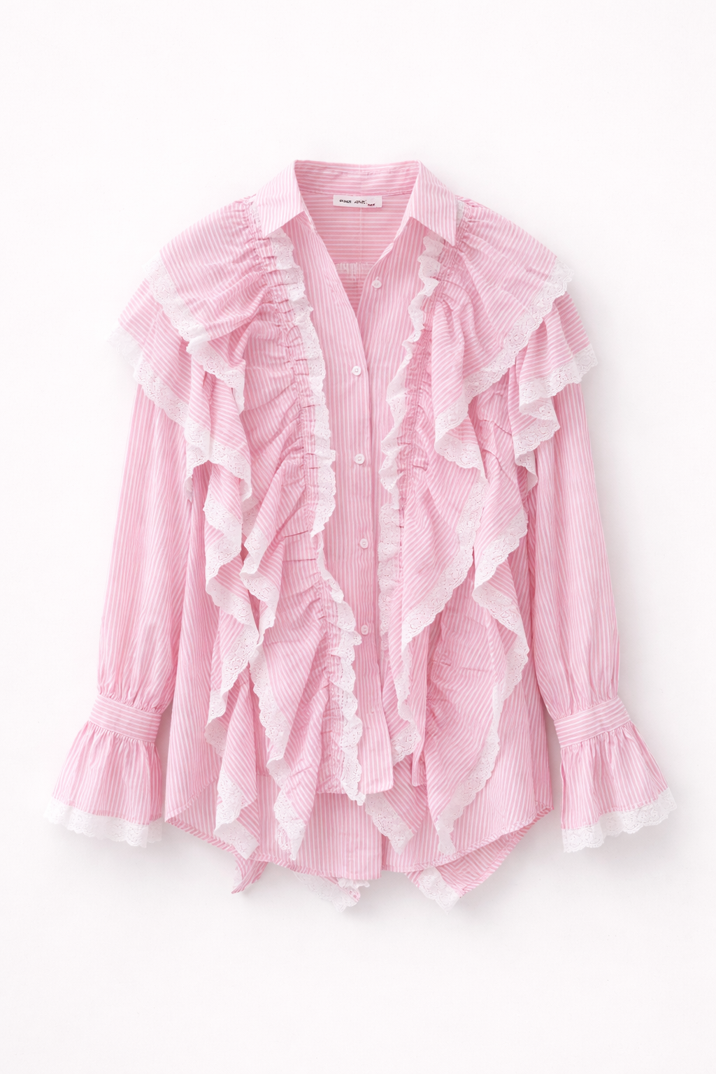 Blusa a rayas con volantes