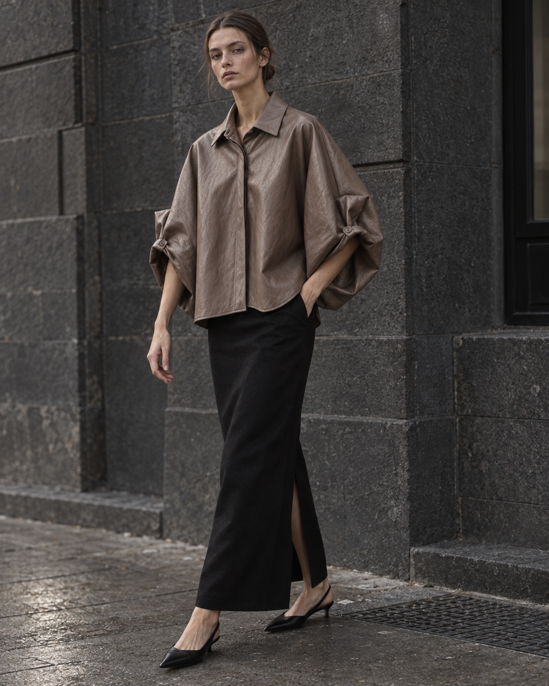 Sobrecamisa Ópera efecto piel