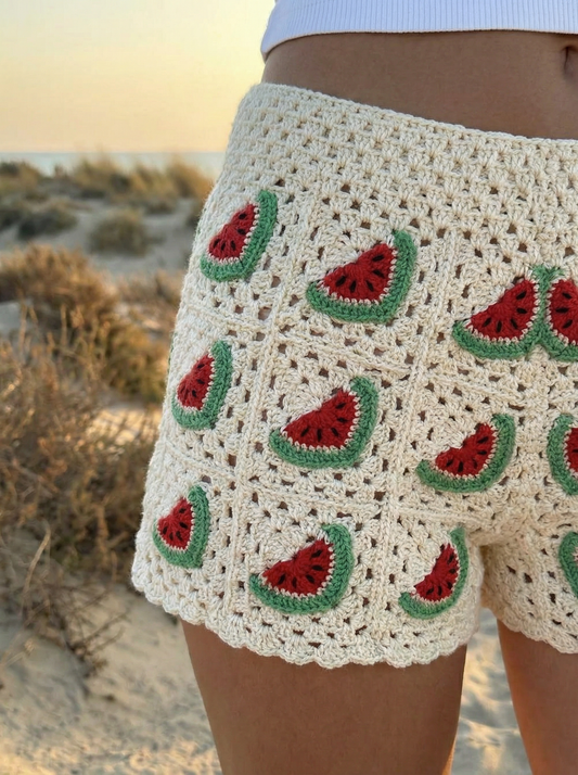 Pastèque au crochet courte