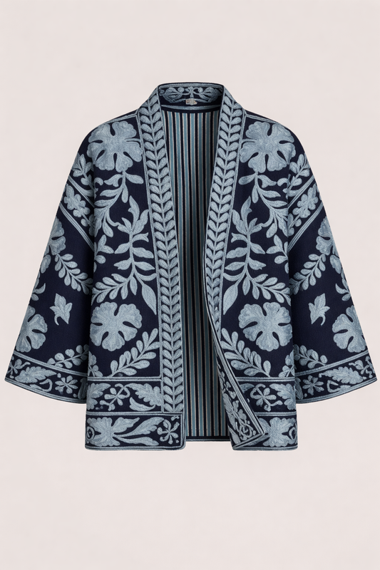 Kimono boho azul
