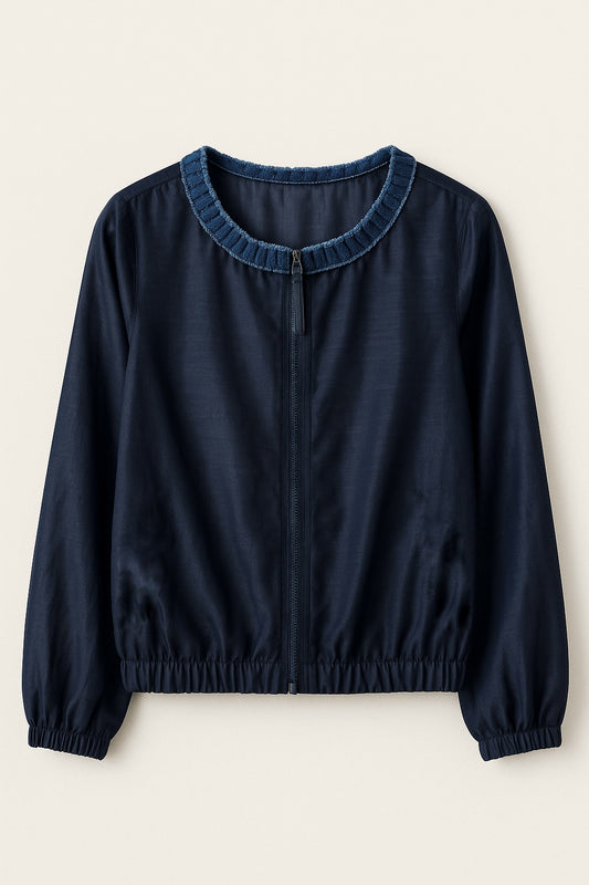 Chaqueta Navy Denim Touch
