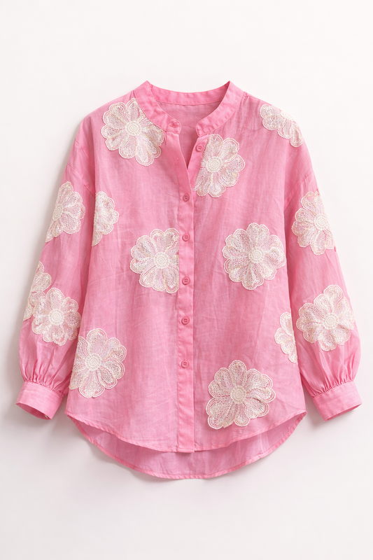 Camisa Bloom Rosa