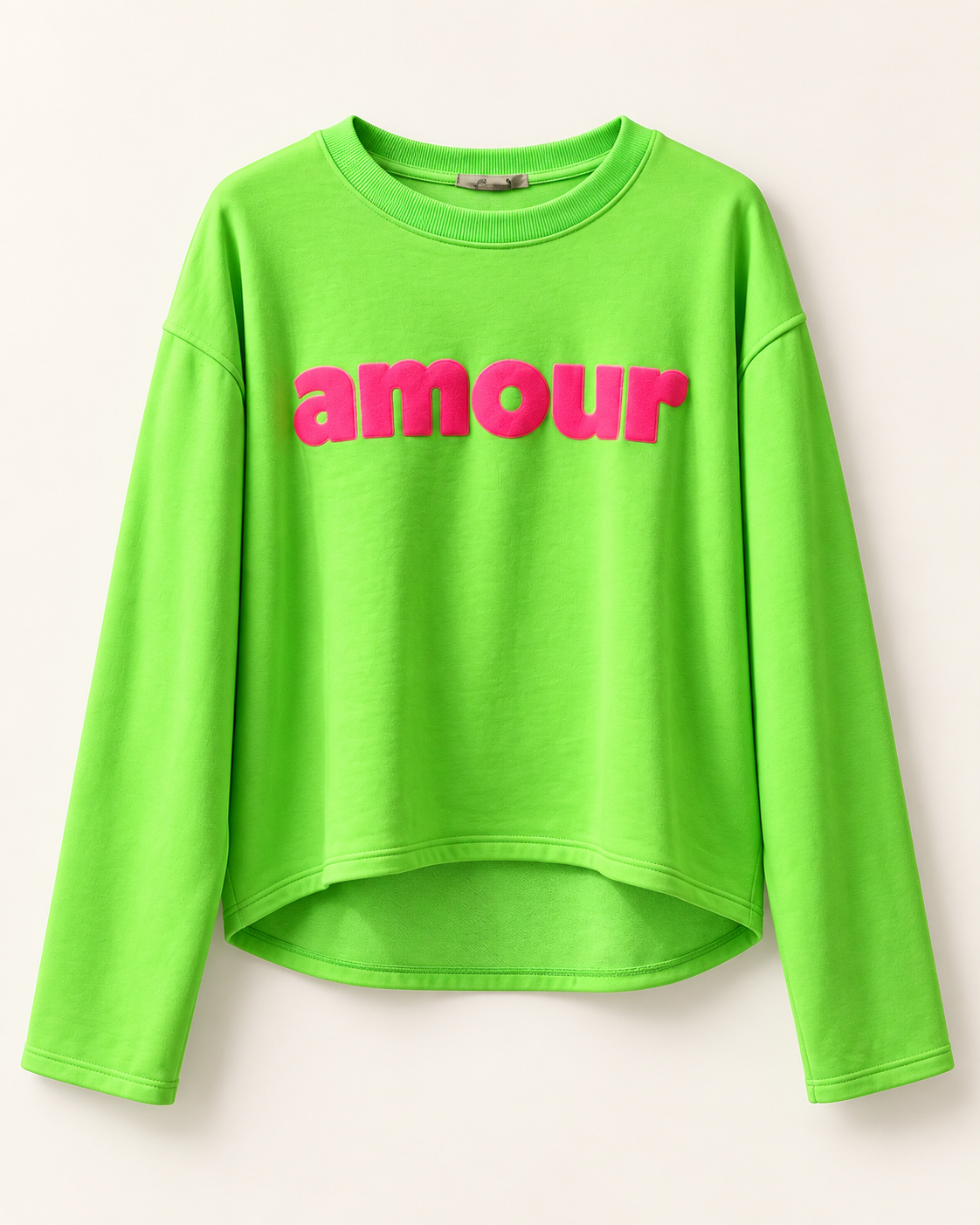 Sudadera Amour Pop Verde flúor — foto de producto