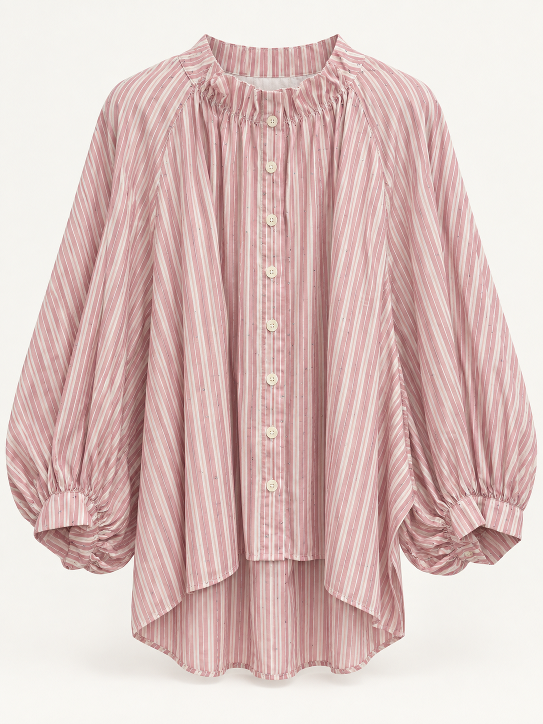 Blusa Brisa de rayas y strass rosa vista frontal