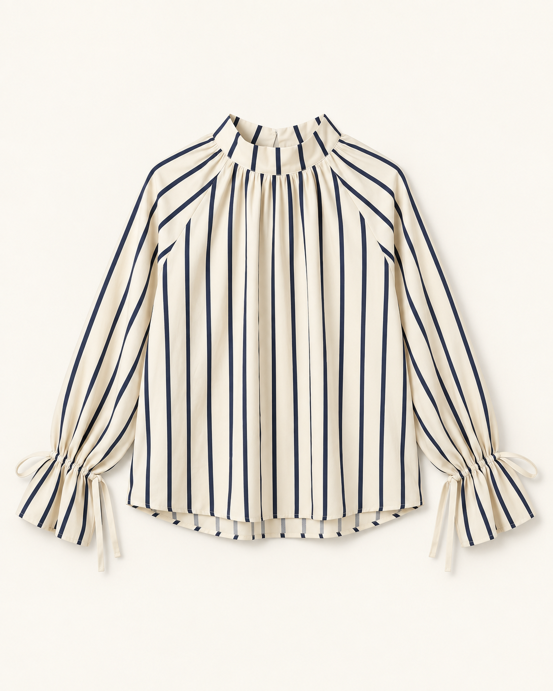 Blusa Varenne de rayas azul marino, vista frontal de producto