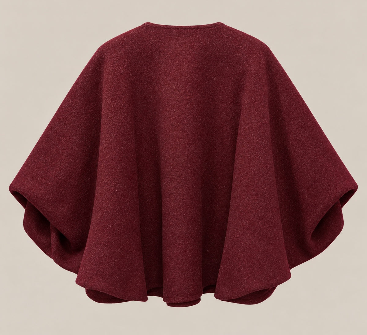 Capa Siena burdeos con mangas de volumen — espalda