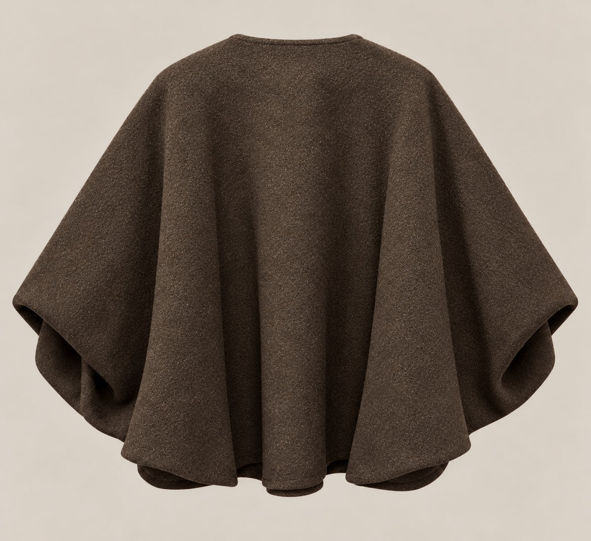 Capa Siena marrón con mangas de volumen — espalda