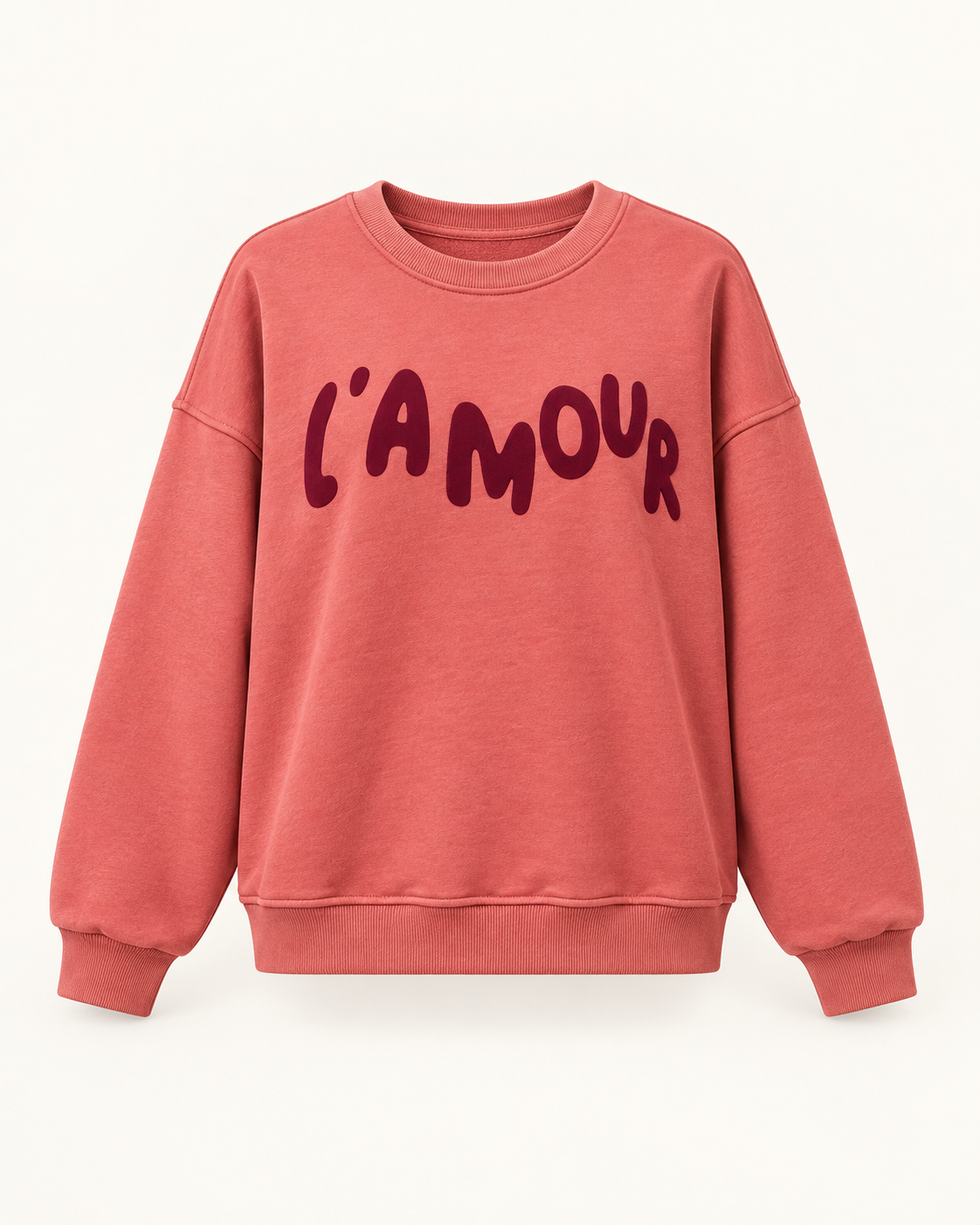 Sudadera L’Amour coral