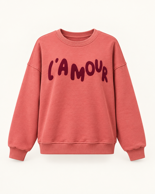 Sudadera L’Amour coral