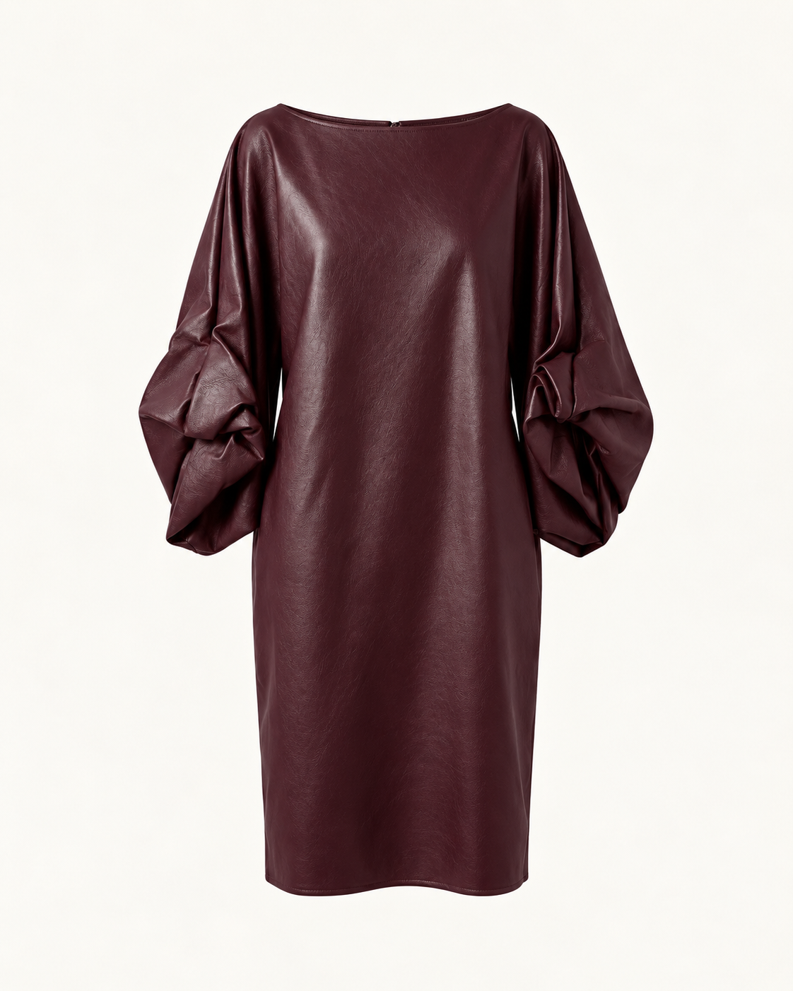 Vestido efecto piel berenjena de talla única